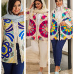 ست دو تکه مانتو لینن سوزن‌دوزی شلوار مازراتی لینن